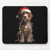 Wirehaired Inting Griffon Christmas Graphics Dog L Muismat (Voorkant)