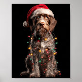 Wirehaired Inting Griffon Christmas Graphics Dog L Poster (Voorkant)