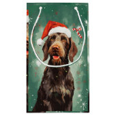 Wirehaired Pointer Kerstborstel schilderen artwor Klein Cadeauzakje (Achterkant)