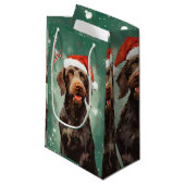 Wirehaired Pointer Kerstborstel schilderen artwor Klein Cadeauzakje (Voorkant Gekanteld)