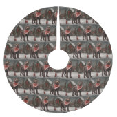 Wirehaired Pointing Dog in Sneeuw Kerstmis Kerstboom Rok (Voorkant)