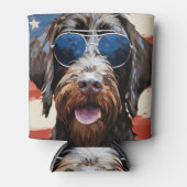 Wirehaired Pointing Griffon 4th of July Independen Blikjeskoeler (Voorkant)