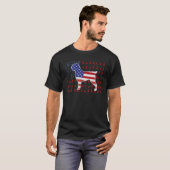 Wirehaired Pointing Griffon American Flag 4th Of J T-shirt (Voorkant volledig)