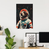 Wirehaired Pointing Griffon Astronaut Poster (Thuiskantoor)