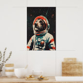 Wirehaired Pointing Griffon Astronaut Poster (Keuken)