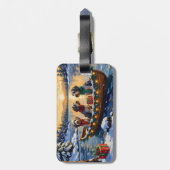 Wirehaired Pointing Griffon Christmas Boat Holiday Bagagelabel (Achterkant verticaal)