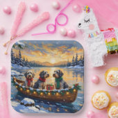 Wirehaired Pointing Griffon Christmas Boat Holiday Papieren Bordje (Feest)