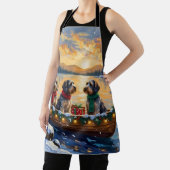 Wirehaired Pointing Griffon Christmas Boat Holiday Schort (Insitu)