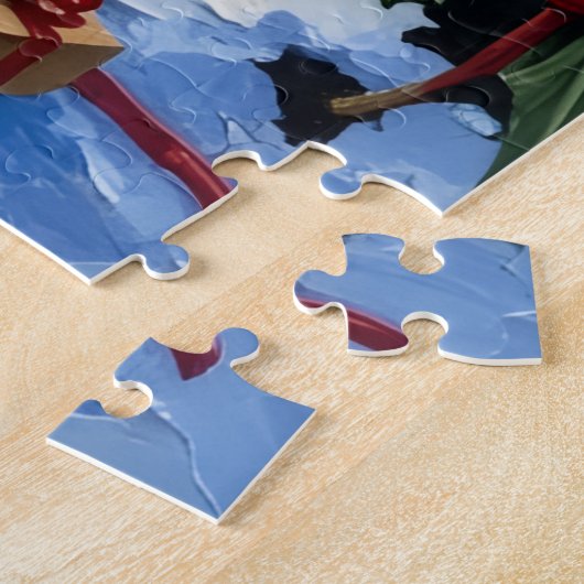 Wirehaired Pointing Griffon Christmas Lighthouse Legpuzzel (Zijkant)