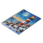 Wirehaired Pointing Griffon Christmas Lighthouse Notitieboek (Linkerzijde)