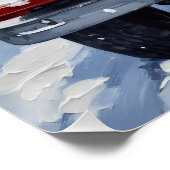 Wirehaired Pointing Griffon Christmas Red Truck Perfect Poster (Hoek)