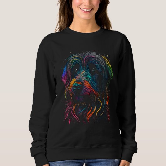 Wirehaired Pointing Griffon Colorful Pop Art Splas Trui (Voorkant)