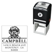 Wirehaired Pointing Griffon Custom Dog Adres Zelfinktende Stempel (In situ)
