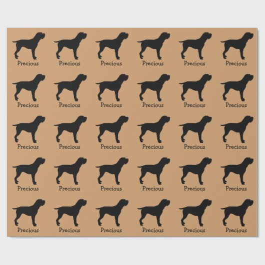 Wirehaired Pointing Griffon Custom Wrapping Paper Cadeaupapier (Vlak)