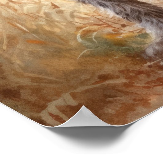 Wirehaired Pointing Griffon Dog Art Print Poster (Hoek)