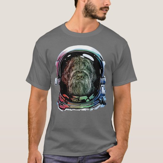 Wirehaired Pointing Griffon Dog Astro T-shirt (Voorkant)