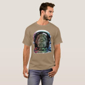 Wirehaired Pointing Griffon Dog Astronaut Hondenfa T-shirt (Voorkant volledig)
