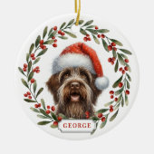 Wirehaired Pointing Griffon Dog Ceramic Ornament (Voorkant)