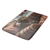 Wirehaired Pointing Griffon Dog Kerstfeest Badmat (Gekanteld)