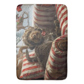 Wirehaired Pointing Griffon Dog Kerstfeest Badmat (Voorkant Verticaal)