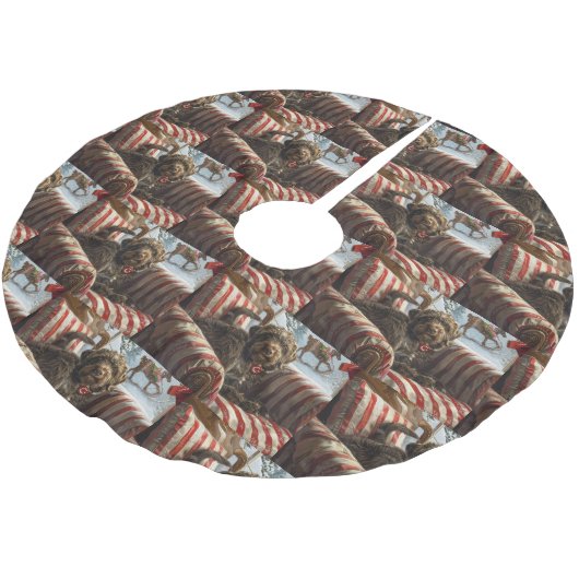 Wirehaired Pointing Griffon Dog Kerstfeest Kerstboom Rok (Gekanteld)