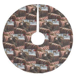 Wirehaired Pointing Griffon Dog Kerstfeest Kerstboom Rok