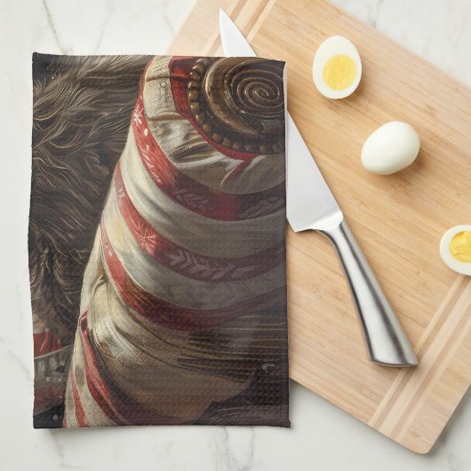 Wirehaired Pointing Griffon Dog Kerstfeest Theedoek (Quarter Fold)