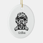 Wirehaired Pointing Griffon dog ornament (Rechts)