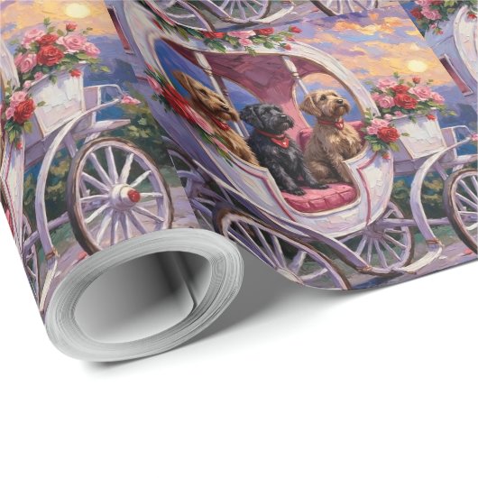 Wirehaired Pointing Griffon Dog Valentine's Day Cadeaupapier (Rol Hoek)