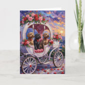 Wirehaired Pointing Griffon Dog Valentine's Day Kaart (Voorkant)