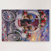 Wirehaired Pointing Griffon Dog Valentine's Day Legpuzzel (Horizontaal)