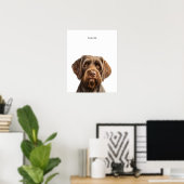 Wirehaired Pointing Griffon gepersonaliseerde prin Poster (Thuiskantoor)