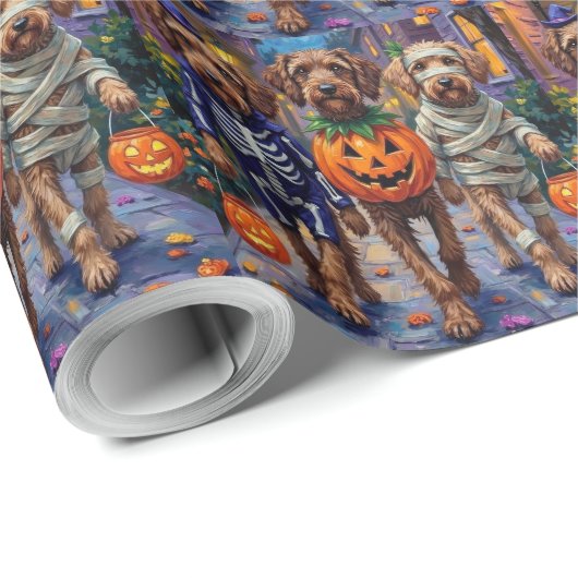 Wirehaired Pointing Griffon Halloween Costumes Cadeaupapier (Rol Hoek)