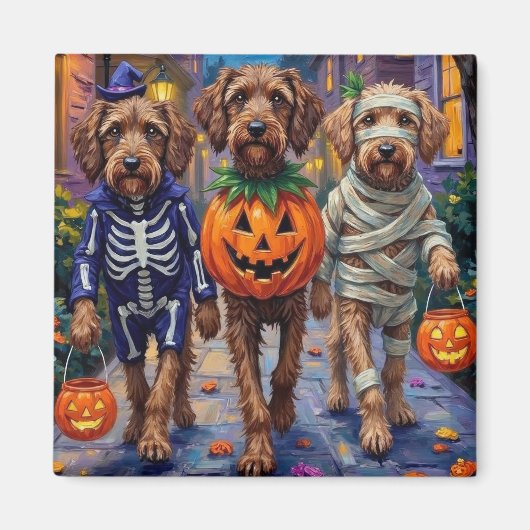 Wirehaired Pointing Griffon Halloween Costumes Magneet (Voorkant)