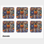 Wirehaired Pointing Griffon Halloween Costumes Vierkante Sticker (Vel)