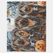 Wirehaired Pointing Griffon Halloween Spooky Fleece Deken (Voorkant)