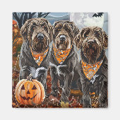 Wirehaired Pointing Griffon Halloween Spooky Magneet (Voorkant)