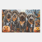 Wirehaired Pointing Griffon Halloween Spooky Rechthoekige Sticker (Voorkant)