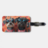 Wirehaired Pointing Griffon Heart Valentijnsdag Bagagelabel (Achterkant horizontaal)