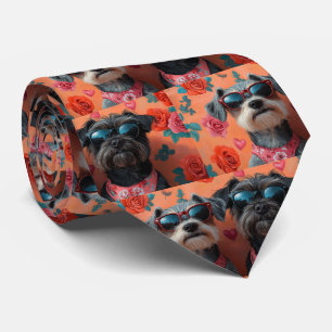 Wirehaired Pointing Griffon Heart Valentijnsdag Stropdas