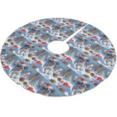 Wirehaired Pointing Griffon in Snow Christmas Pet Kerstboom Rok (Gekanteld)