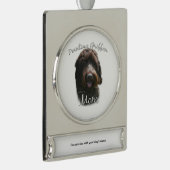 Wirehaired Pointing Griffon Moeder 2 Verzilverd Banner Ornament (Rechts)