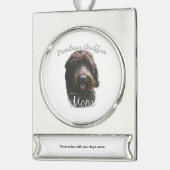 Wirehaired Pointing Griffon Moeder 2 Verzilverd Banner Ornament (Links)