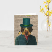 Wirehaired Pointing Griffon Notecard Kaart (Gele Bloem)