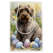 Wirehaired Pointing Griffon Paaseieren Vakantie Medium Cadeauzakje (Voorkant)