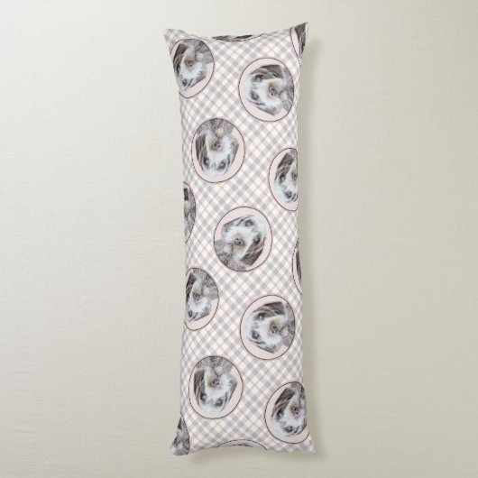 Wirehaired Pointing Griffon Painting Pet Dog Art Lichaamskussen (Achterkant (Verticaal))