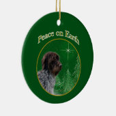 Wirehaired Pointing Griffon Peace Keramisch Ornament (Rechts)