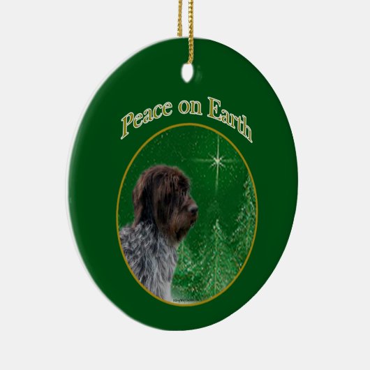 Wirehaired Pointing Griffon Peace Keramisch Ornament (Rechts)