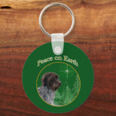 Wirehaired Pointing Griffon Peace Sleutelhanger (Voorkant)