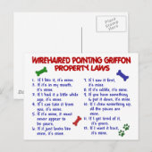 WIREHAIRED POINTING GRIFFON Property Laws 2 Briefkaart (Voorkant / Achterkant)